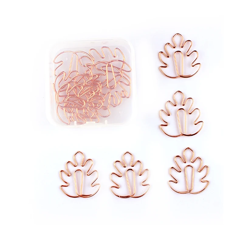 

Turtle Leaf Paper Clip Plant Paper Clip rose gold leaf Rose Gold Stationery Clip Papel Paper Clips Decorative Cute Paper Clips