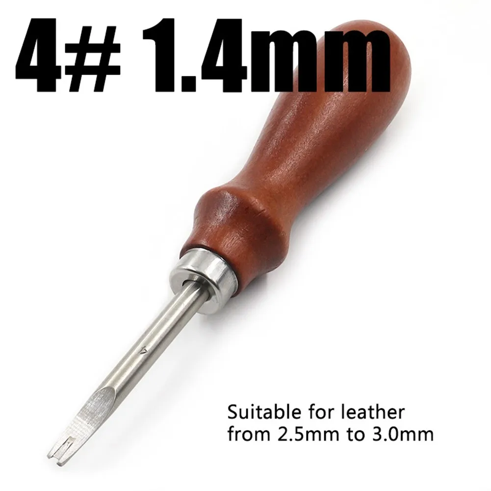 

1 X Leather Edge Beveler 1/1.2/1.4/1.6mm Hand Made Skiving Cutting Craft Beveler Wood Handles DIY Tool Using