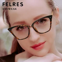 felres women tr90 cats eye optical glasses brand design ladies retro anti blue light eyewear classic casual glasses f2069
