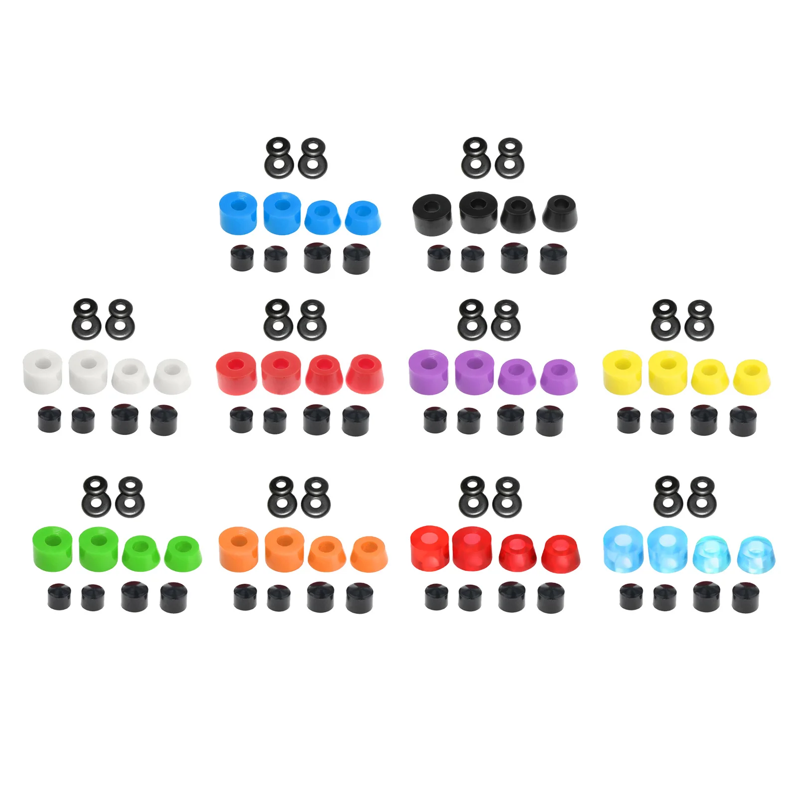 

PU Shockproof Skateboard Bushing Replacement Double Rocker Independent Nuts Truck Rebuild Kit Skateboard Truck Bushings Set