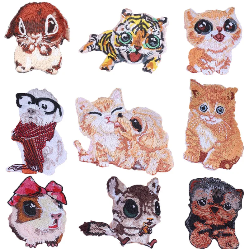 

50pcs/Lot Embroidery Patches Letters Clothing Decoration Accessories Animal Diy Iron Heat Transfer Applique Iron on Transfer