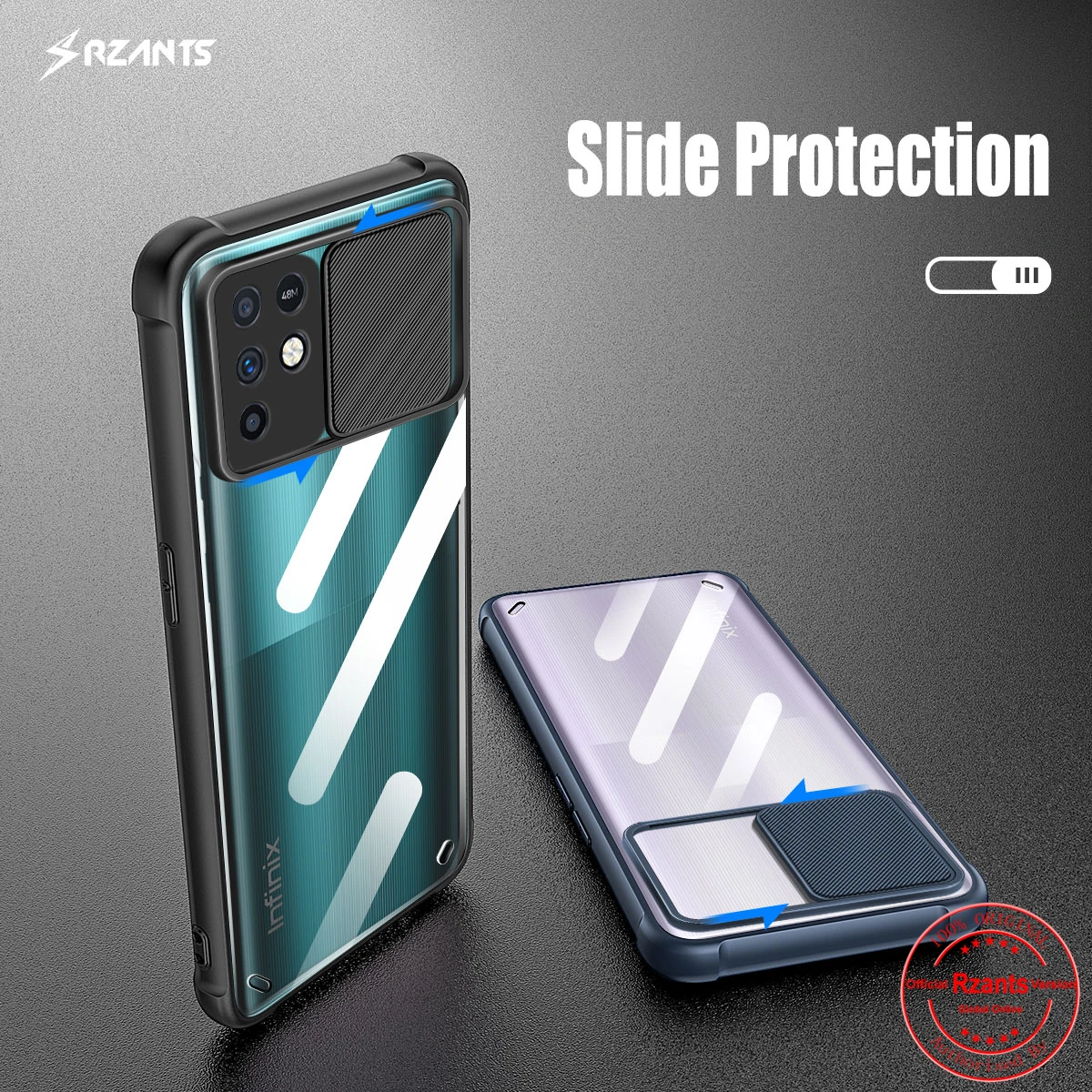 Rzants For Infinix Note 10 Infinix Note 10 Pro Case [Lens Protection] Camera Protect Slim Transparent Cover