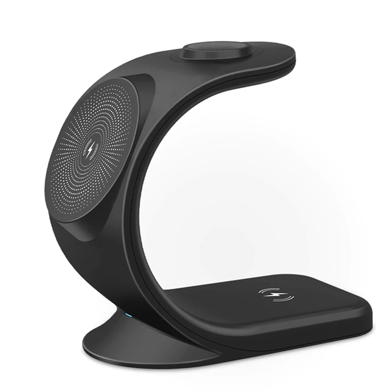 

15W Magnetic Wireless Charger 3 in 1 for iPhone 11 12 8 Plus XR, for Earphone, Fast Charging Stand, Wireless Charger
