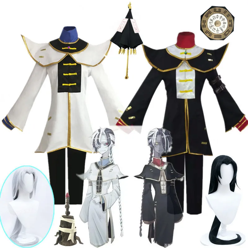 Фото Горячая игра Identity V Black and White Xie Bi An Fan Wujiu Косплей Костюм костюмы на Хэллоуин для мужчин женщин полный комплект №1