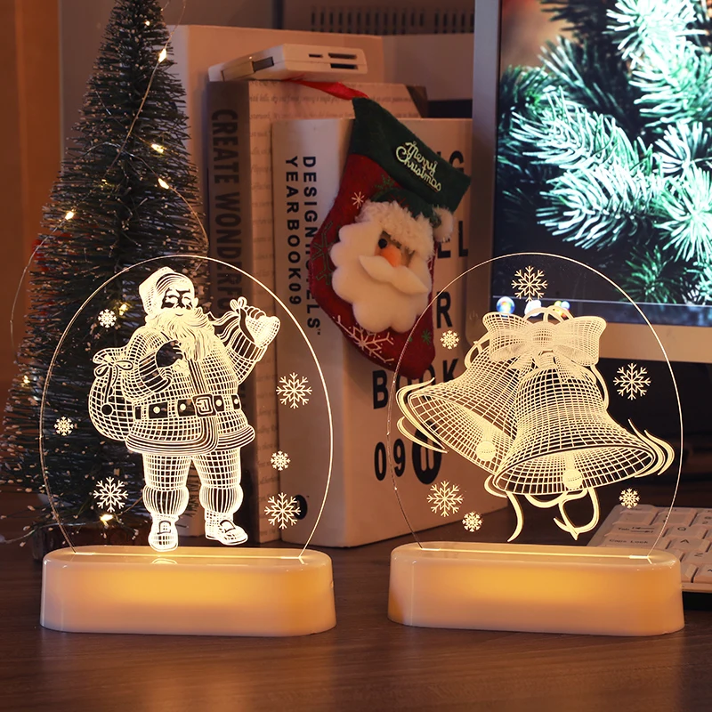 

Creative 3D Night Lamp Acrylic Desktop Nightlight Boys and Girls Holiday Gift Decorative Night Lamp Bedroom Bedside Table Lamp