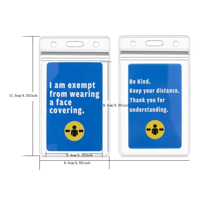 

1pc PVC ID Badge Case Clear with Transparent Card Badge Card Badge Holder