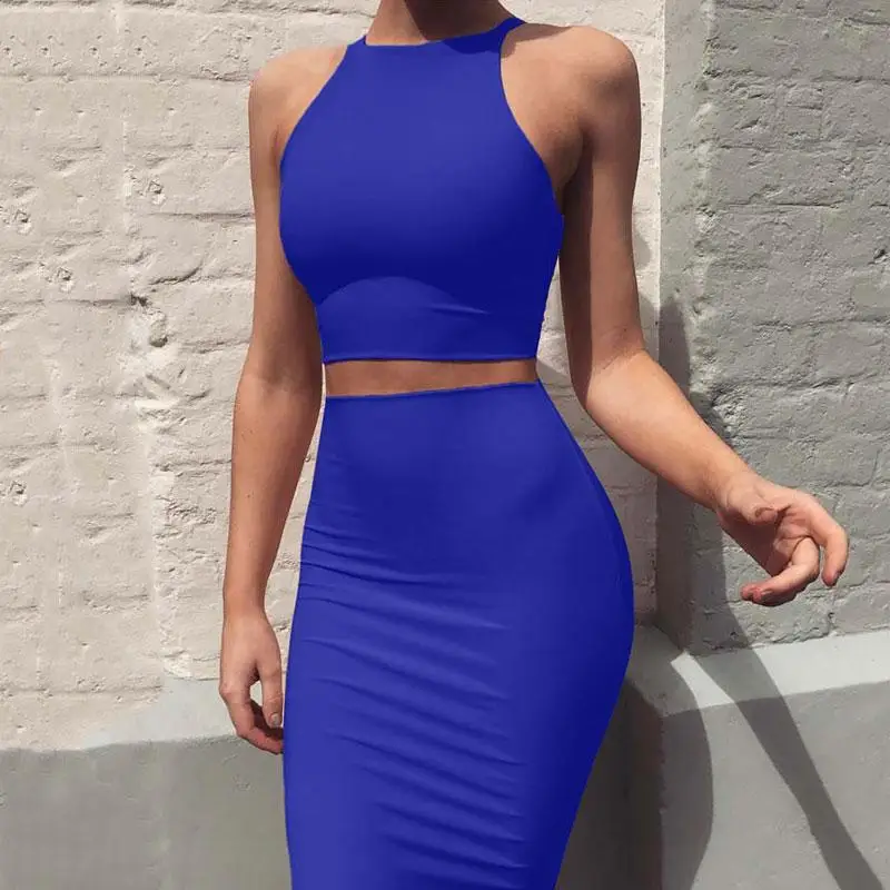 

2020 Top And Skirt Set Women 2 Piece Set Two Piece Set Skirt Summer Slim Fit Women Tracksuits For Women Yellow