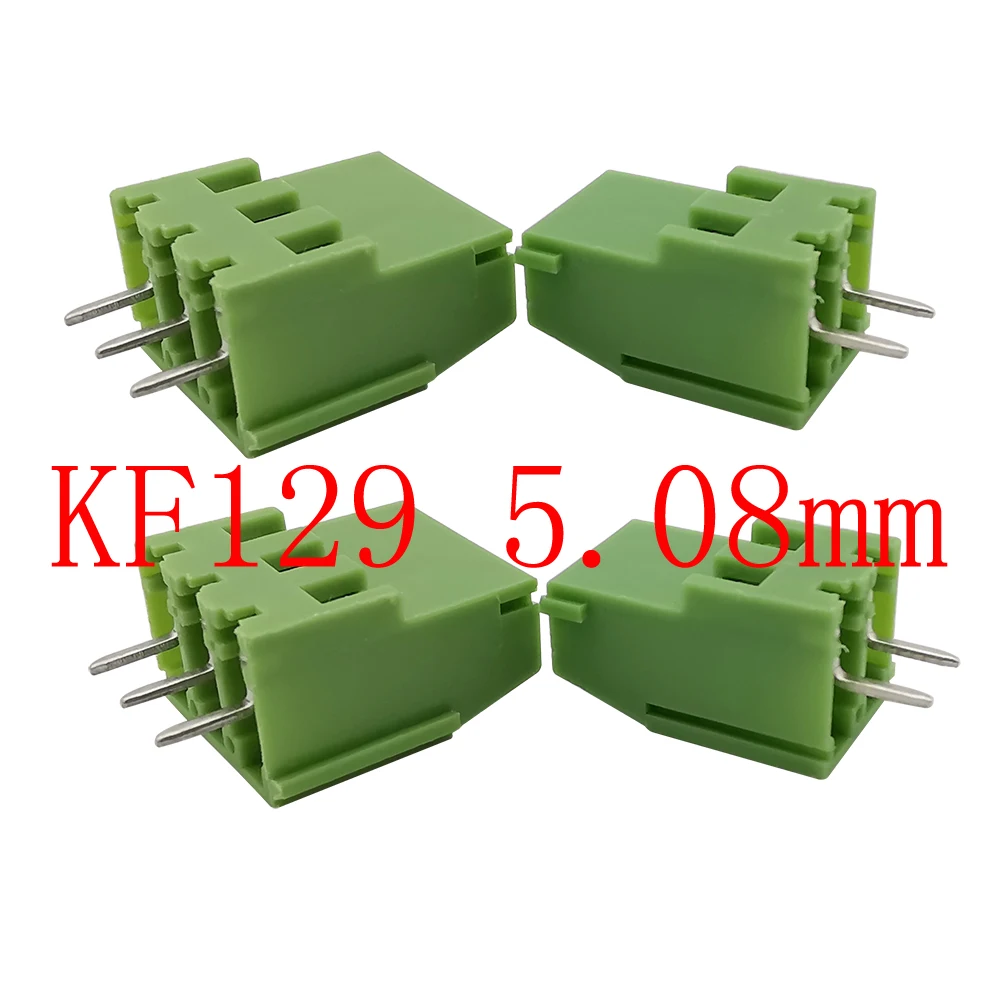 

5/10 шт. KF129 5,08 мм Шаг 2Pin 3Pin PCB винтовая Клеммная колодка коннектор KF129-2P/3P прямая игла может быть соединена клеммы