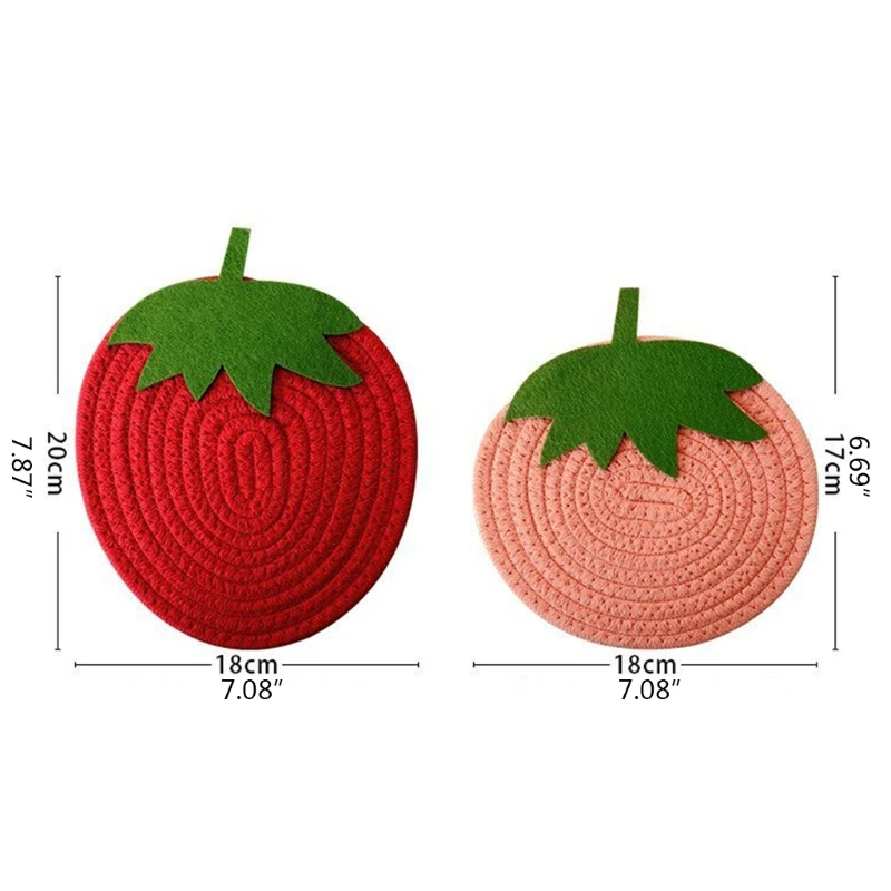 Мультяшная красная подстилка в виде пчелы фруктов подставка для питьевого чая