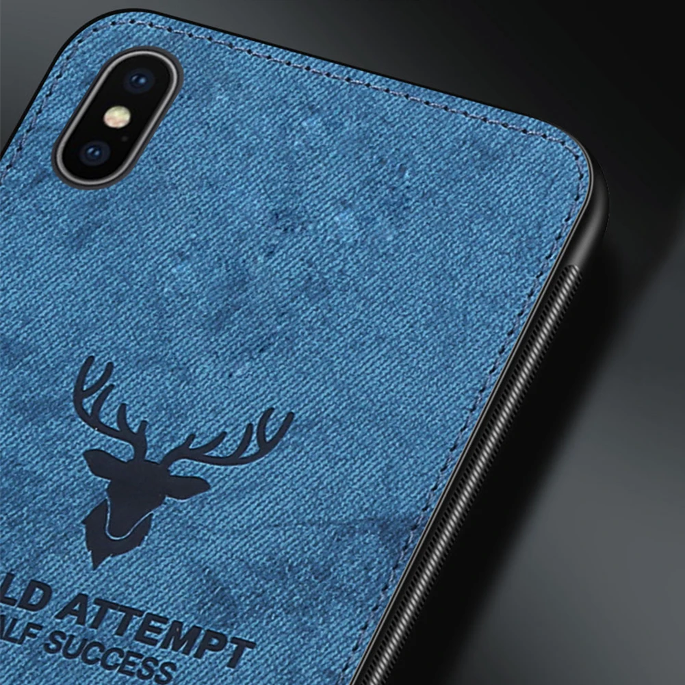 Олень Ткань текстуры чехол для iPhone 8 Plus 7 6s 5s 12 11 Pro XS Max с протекторным рисунком