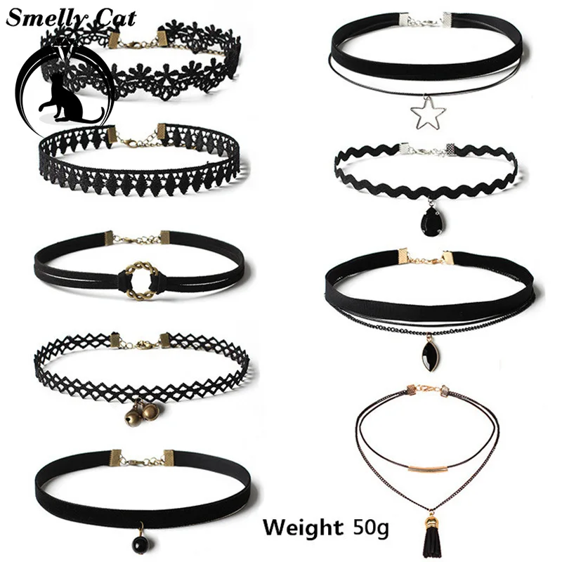 От вызывающих неприятный запах Cat 9 шт./компл. в готическом стиле с шейным ободом