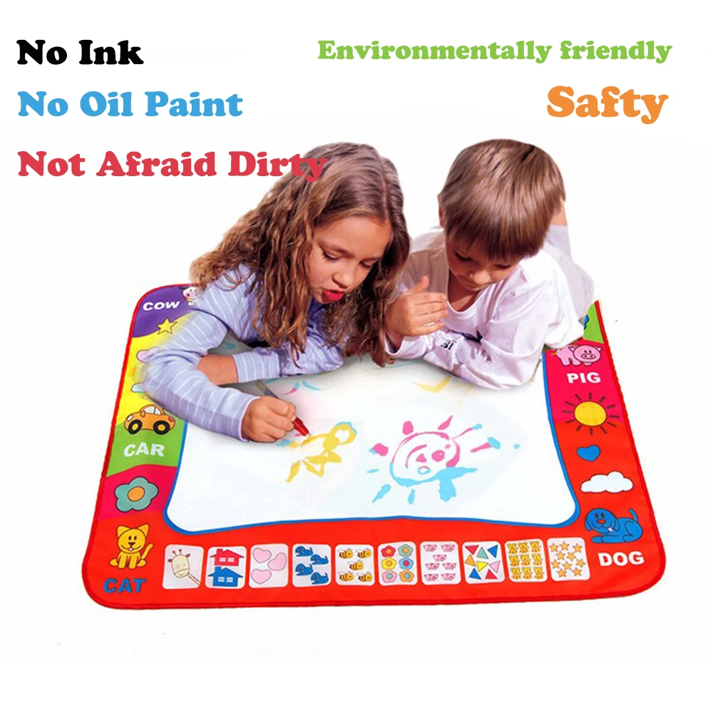 Большой размер 80*60 холст для воды детские игрушки волшебная ручка развивающая