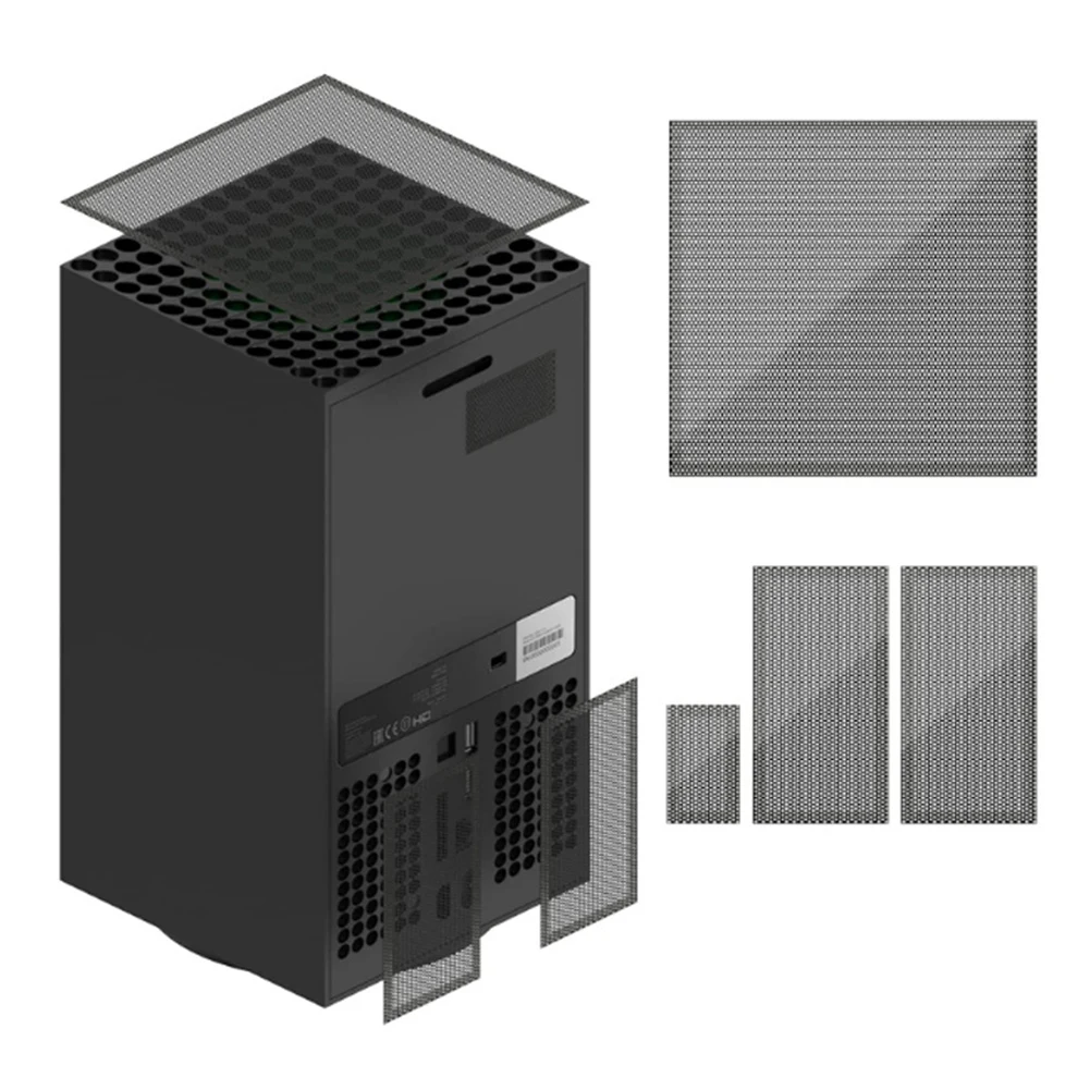 

Cooling Fan Filter Dustproof Cover for Xbox Series X Game Console Vent Cover 1/2 Set Gaming Host Net Thumbstick Optional Net
