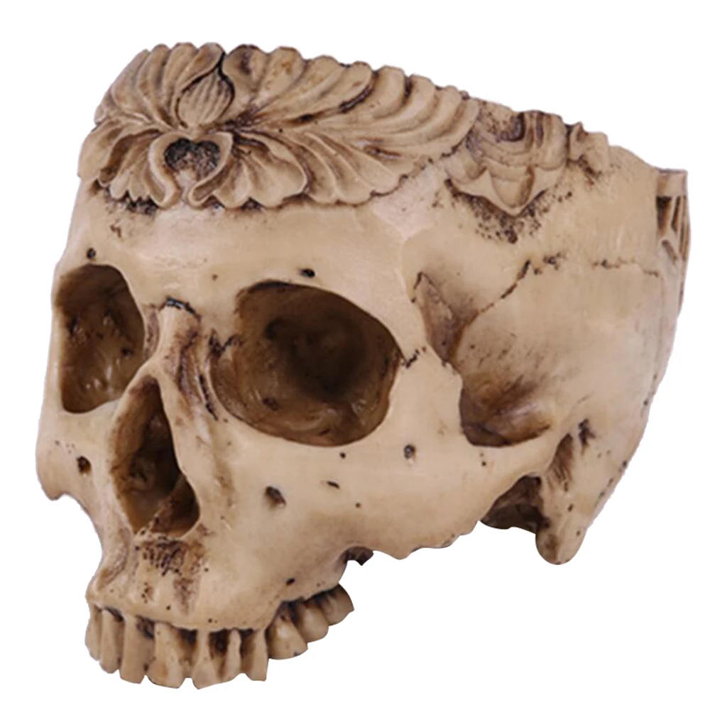 Каучуковый цветочный горшок с черепом украшение для сцены Хэллоуина|Вазы| |