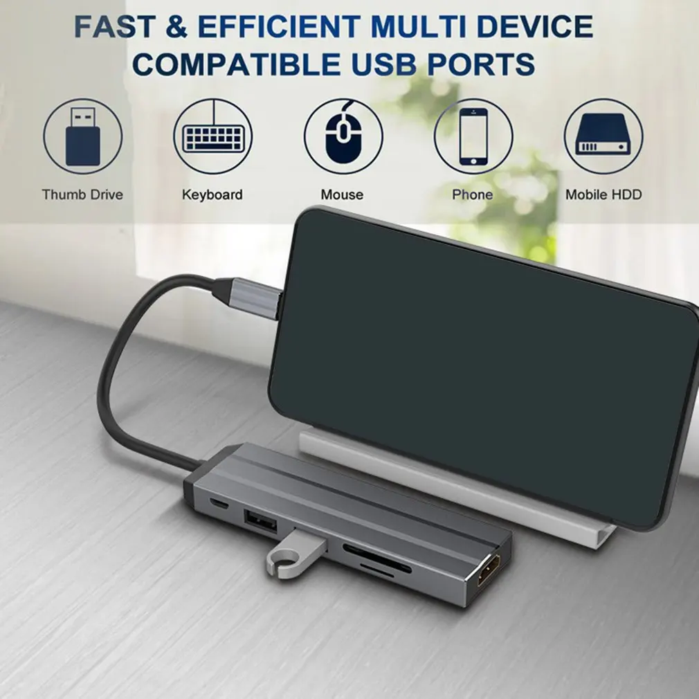 USB C концентратор USB-C к HDMI Adaptador Thunderbolt RJ45 3 концентратор USB для MacBook samsung Dex Galaxy S10/S9 USB-C