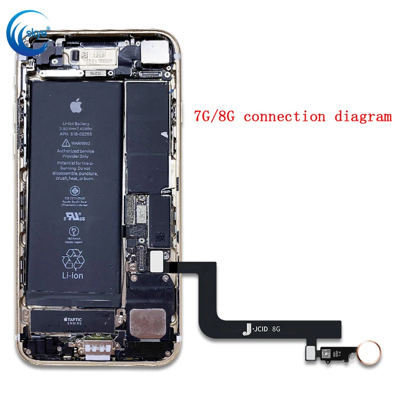 Возвратный кабель JCID 7P8P позволяет оригинальному разобранному отпечатку пальца