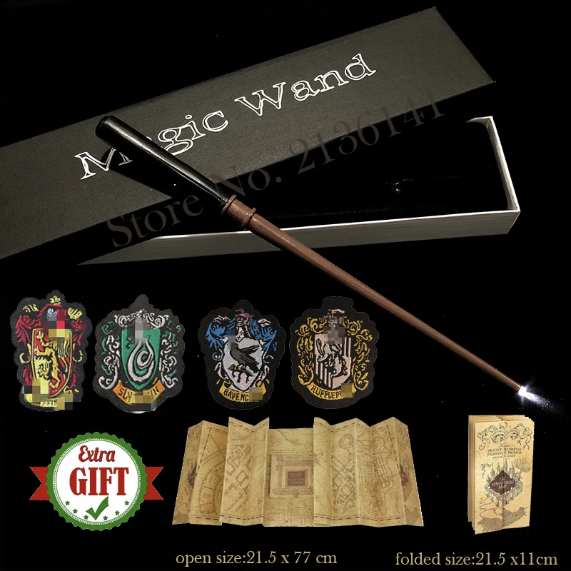 Светящаяся светильник шебная палочка Voldemort Hermione Draco Wands карта горшка мародера и 4