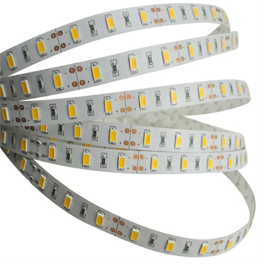Бесплатная доставка 5 м/рулон 5630SMD WW NW CW цветная двойная FPC плата 12 В/24 В золотой