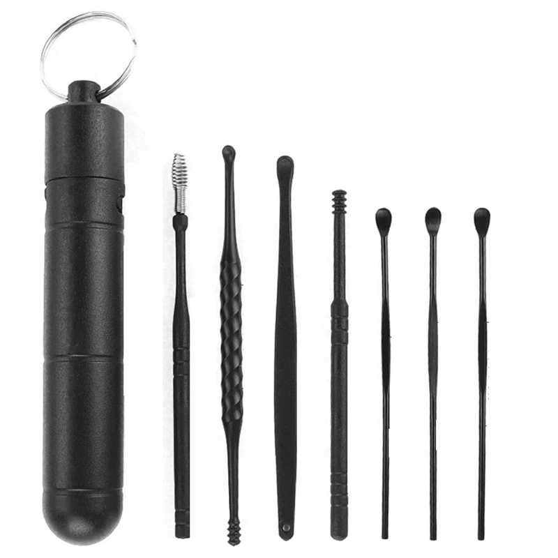 

Инструмент для удаления ушного воска, многоразовый прибор для удаления ушного воска, пружинная ложка, ухочистка