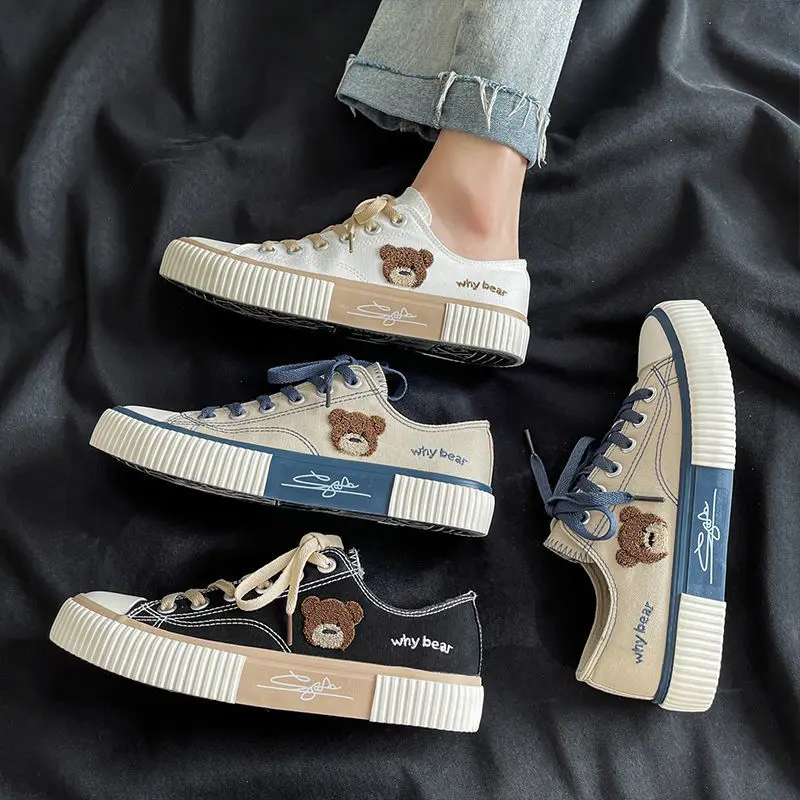 

Women's Sneakers 2021 Spring Sports Shoes Kawaii Lolita Casual Flat Bear Cute Running Vulcanized Fashion Athletic Dropshipping