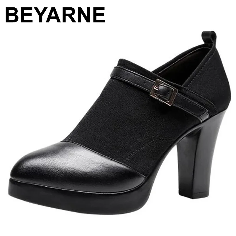 

Женские туфли-лодочки на высоком каблуке, из ПУ кожи