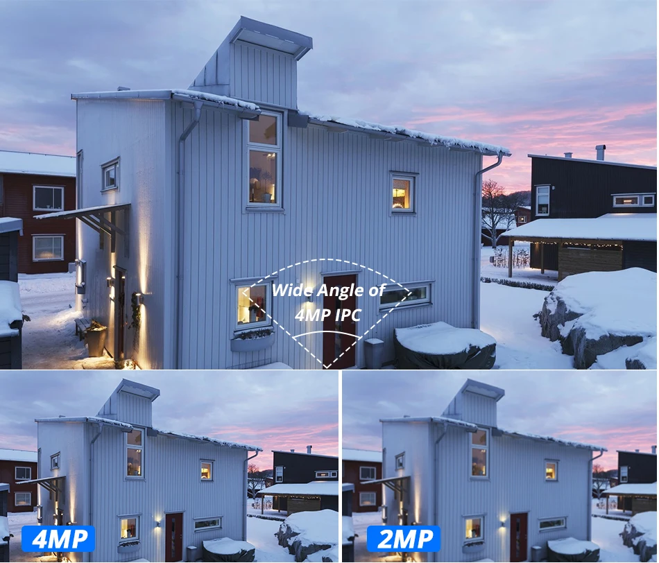 Hiseeu 4 шт./лот 4MP POE IP камера Аудио H.265 безопасности наружная Водонепроницаемая камера видеонаблюдения P2P ONVIF