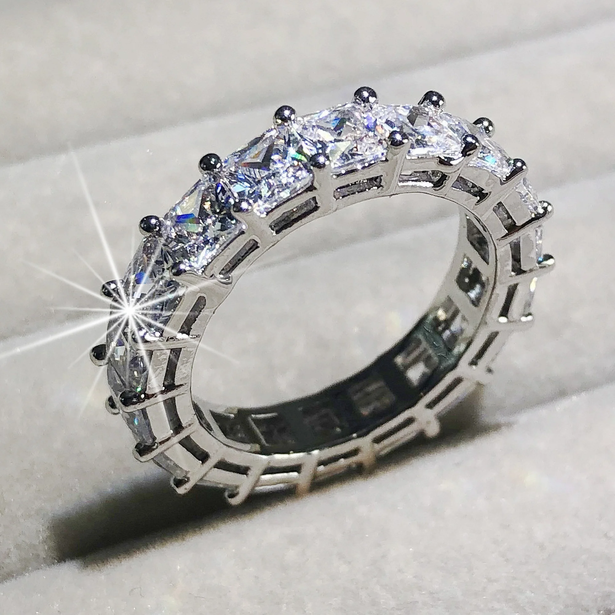 Женское Обручальное кольцо из серебра 925 пробы набор обручальных колец с