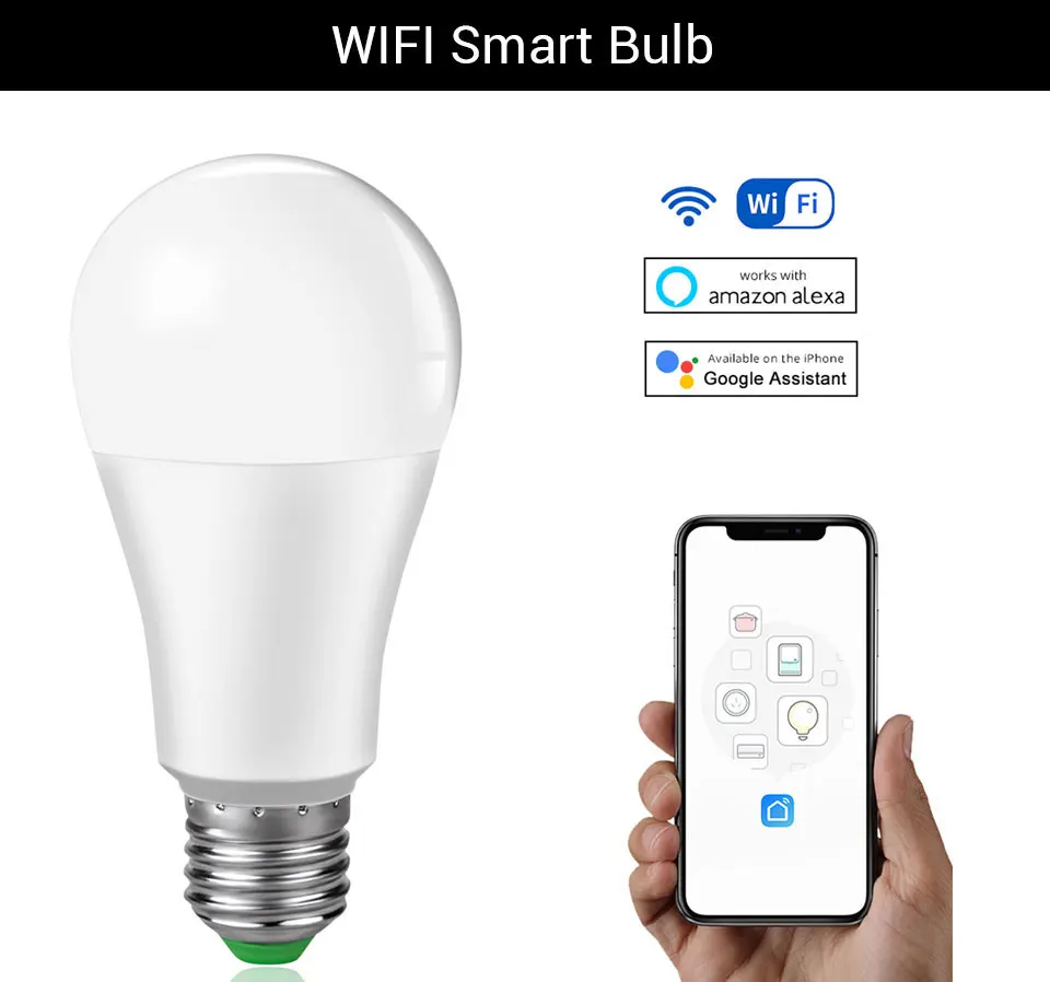 85-265 в E27 светодиодный светильник RGB 15 Вт Bluetooth Wifi приложение управление умная лампа 10 Вт RGBW подсветка rgbww лампа ИК пульт дистанционного управления Домашний Светильник ing