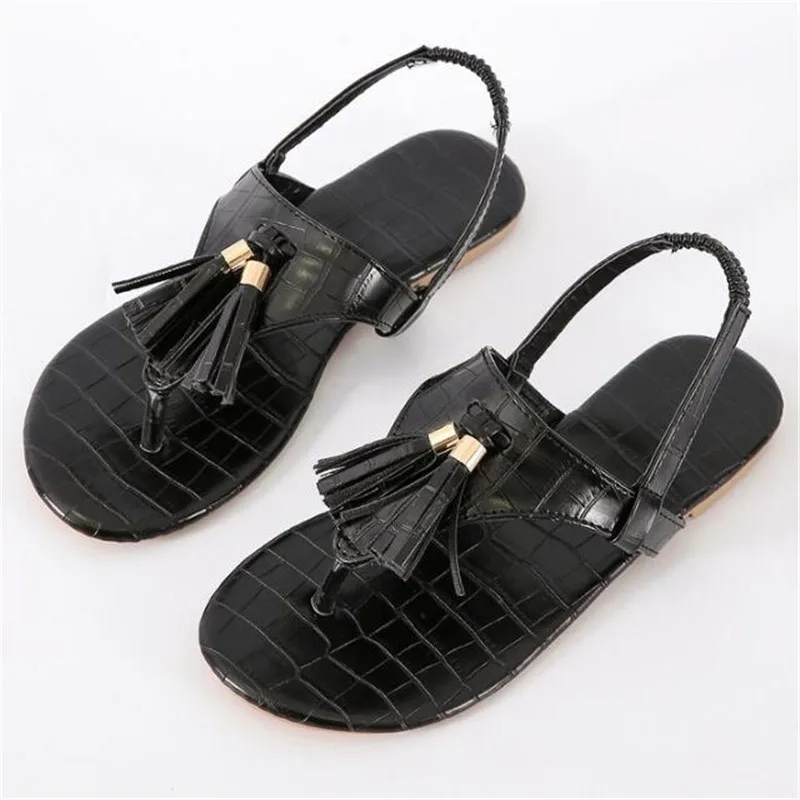 

Flat tassel sandals women 2021 new breathable women's slippers platform fashion casual comfortable womens shoes slides sandalias