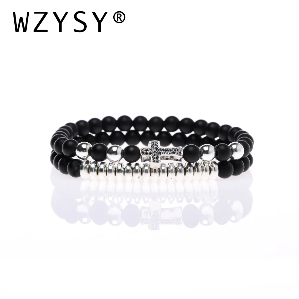 Микро вставка натуральный циркон черный скраб камень гематит крест эластичный