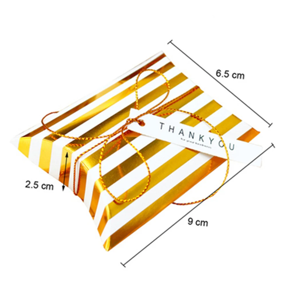 

10Pcs Dots Stripes Cardpaper Cookies Candy Boxes Birthday Party Xmas Gift Packaging Case Food Storage Container Wedding Decor