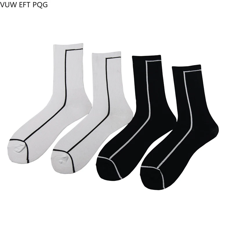 

Модные носки в стиле рок-ролл, хип-хоп, для мальчиков и девочек, уличные высококачественные, белые, хлопковые, длинные, брендовые, 1 пара/парти...