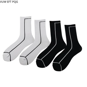 Модные носки в стиле рок-ролл, хип-хоп, для мальчиков и девочек, уличные высококачественные, белые, хлопковые, длинные, брендовые, 1 парапартия