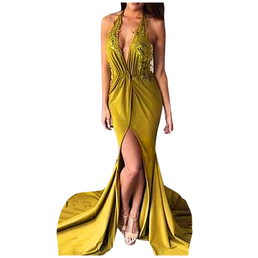 Элегантное женское платье для свадебной вечеринки сексуальное без рукавов с