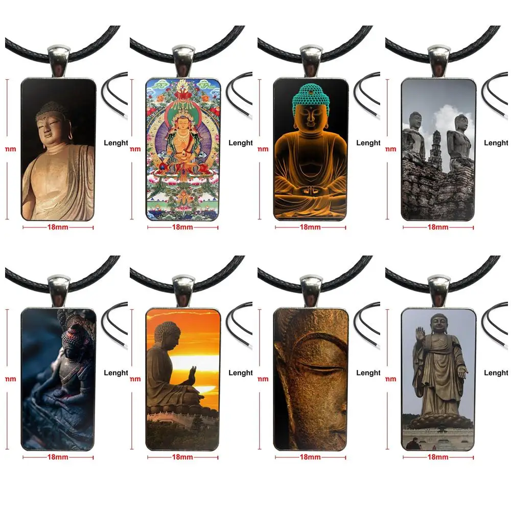 Для женщин и девочек модное стекло кабошон кулон прямоугольное ожерелье колье