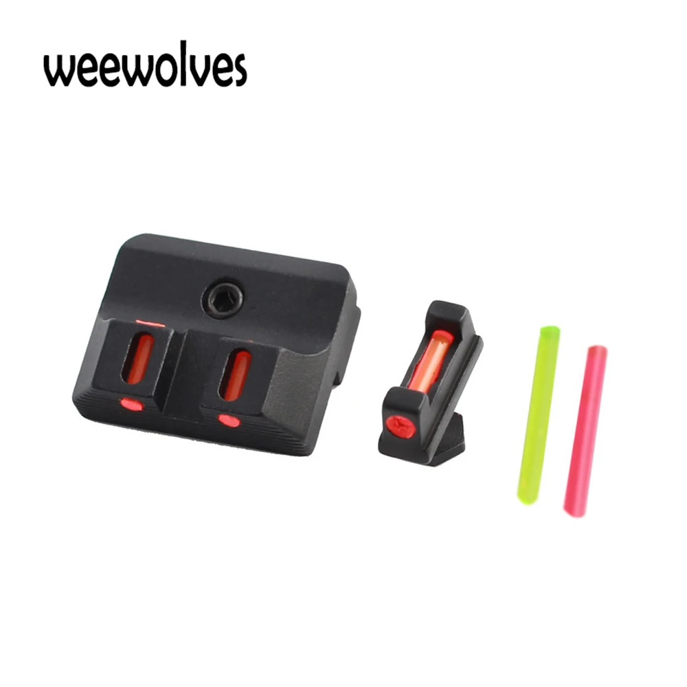 

Weewolves Fiber Optic Front and Rear Sight Handgun Glock Sights for Standard Models Pistols Tactical Hunting Optical Accessories