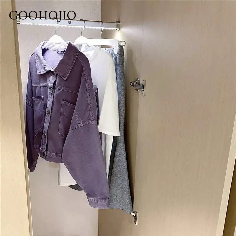 

GOOHOJIO 2021 New Spring and Autumn Solid Color Jackets Women Fashionable Jackets for Women Vintage Chic Women Short Jackets