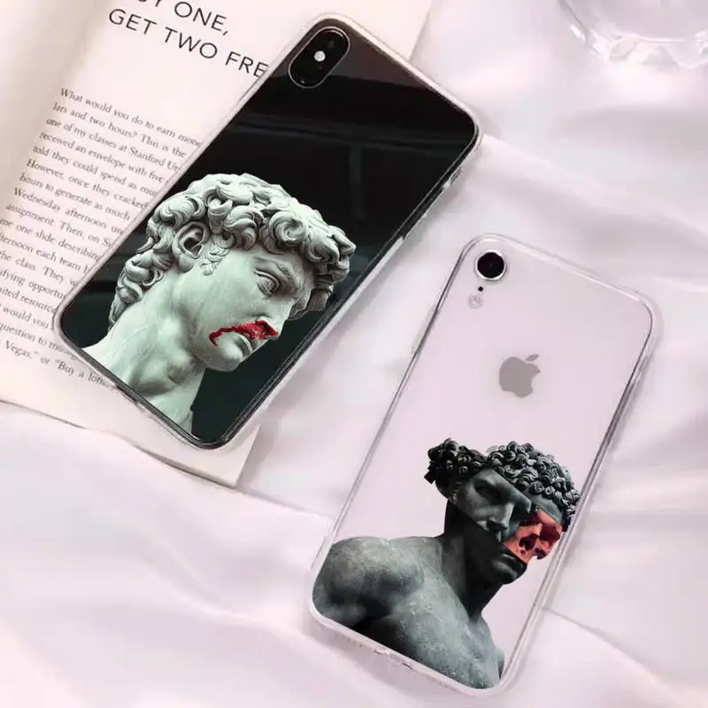 

David Michelangelo Medusa Roman Statue Phone Cases for iPhone 13 11 12 pro XS MAX 8 7 6 6S Plus X 5S SE 2020 XR case