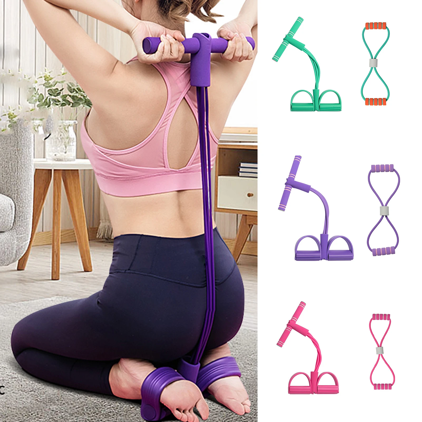 

Hot Sale Multifunctional Pedal Tension Artifacts Home Fitness Yoga Machine Used To Lose Weight N66