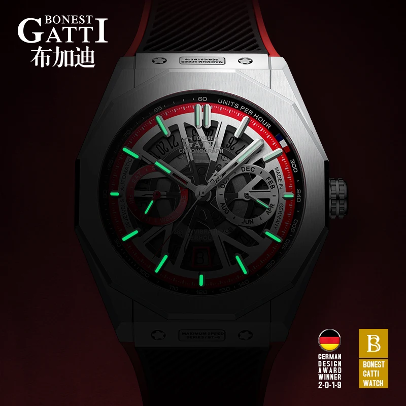 Часы мужские механические водонепроницаемые с календарем и