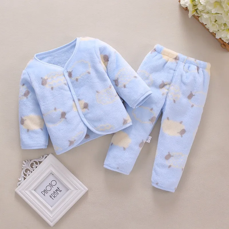 Kids Boys Sleepwear Baby Girl Winter Cotton Sets Children Homewear Pajamas for Boy Pyjamas Kids Nightwear 6M-3T Toddler Clothes