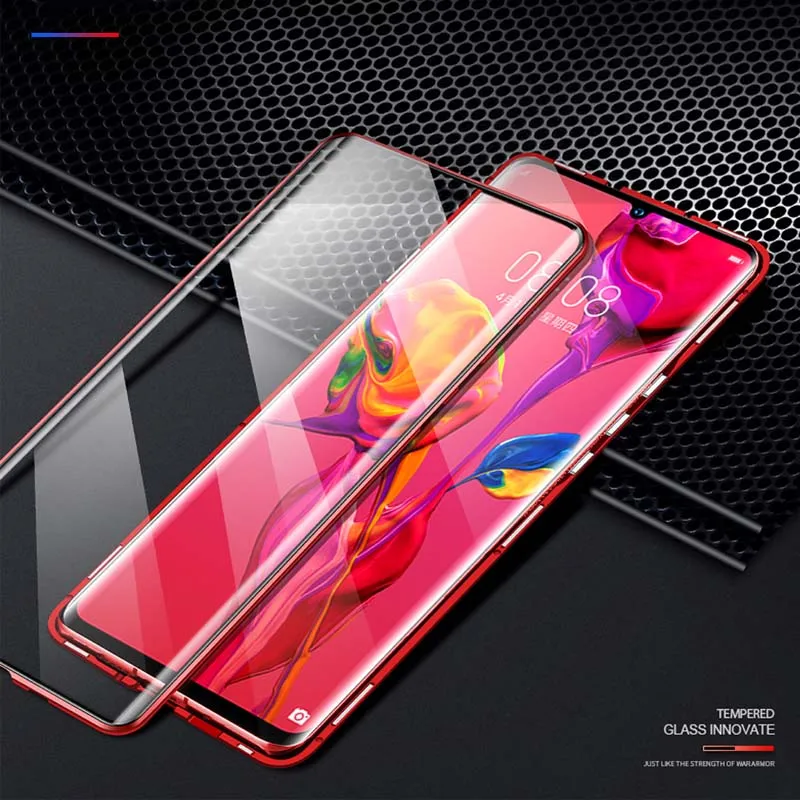 Двусторонний чехол с магнитной адсорбцией на 360 градусов для huawei Honor 20 P30 P20 Lite Pro 10
