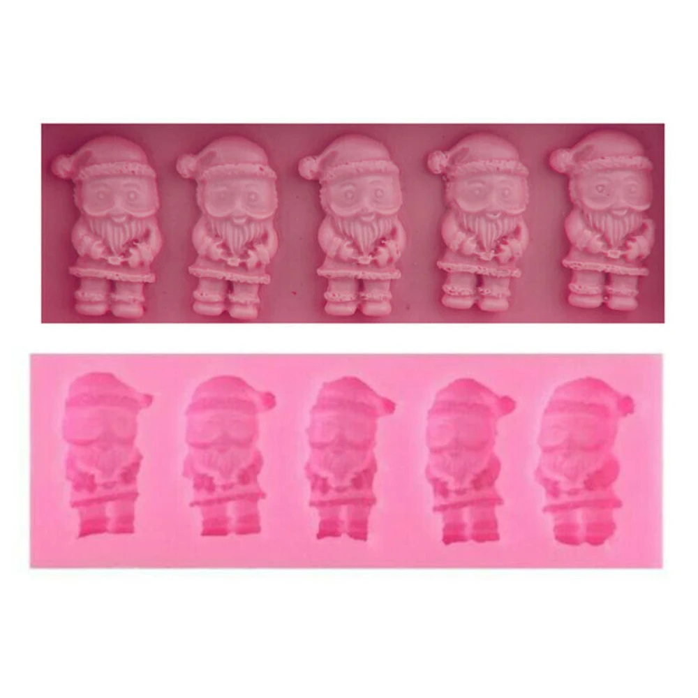 

Santa Claus Silicone Fondant Christmas Mould Xmas Cake Chocolate Soap Mold Craft Cake Mold Moon Cake Mold Silicone Baking Mold