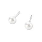 Маленькие 8 мм простые жемчужные серьги для женщин Серебряные серьги-гвоздики Популярные для вечевечерние обручальные свадебные серьги, ювелирные изделия