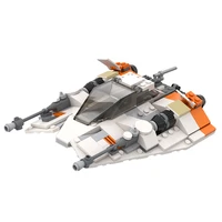moc snowspeeder fighter plane t 47 kit space wars snowfield aircraft airplane model building blocks bricks toy for children gift