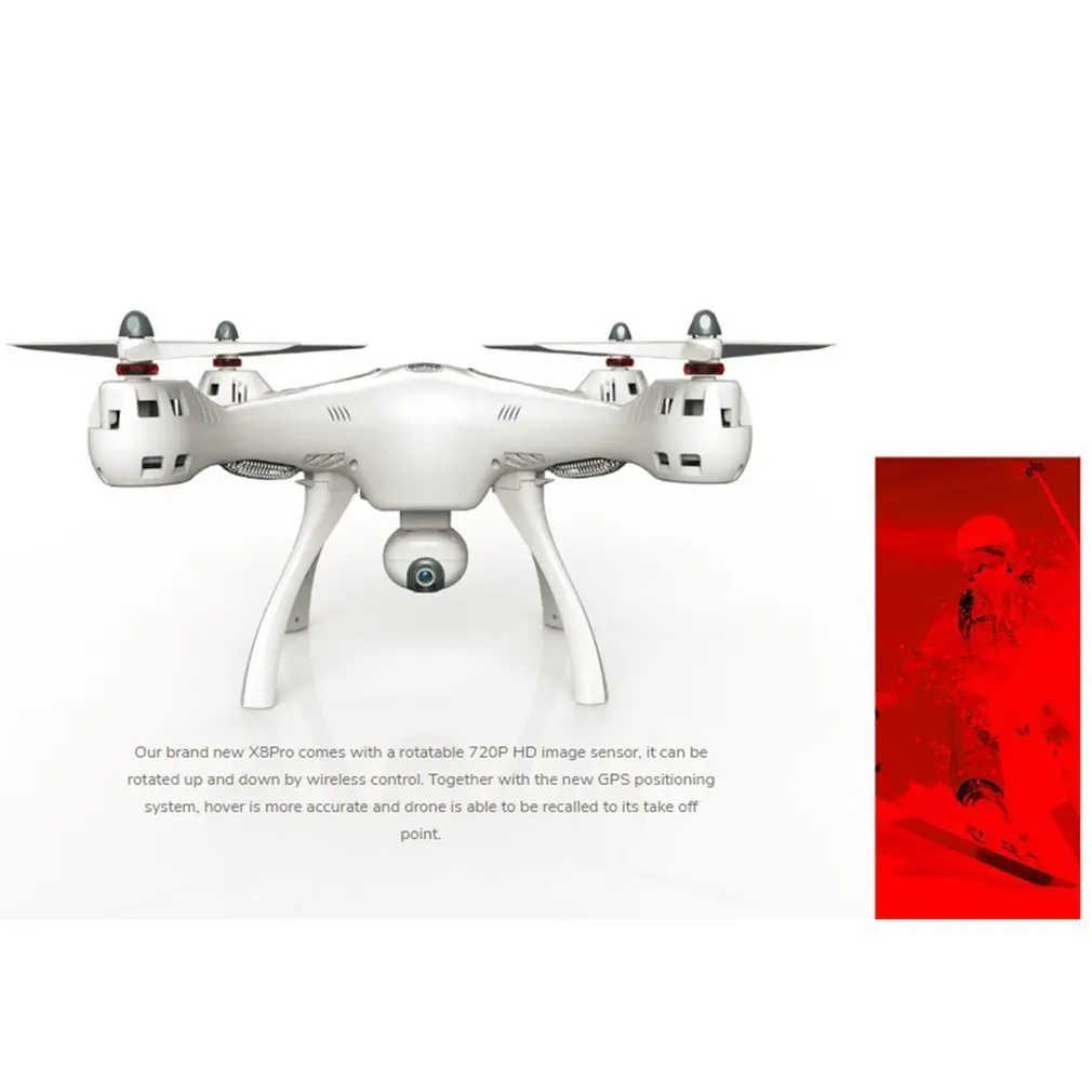 Квадрокоптер SYMA X8PRO GPS WIFI FPV 720P HD регулируемая камера 6 осей|Квадрокоптеры с