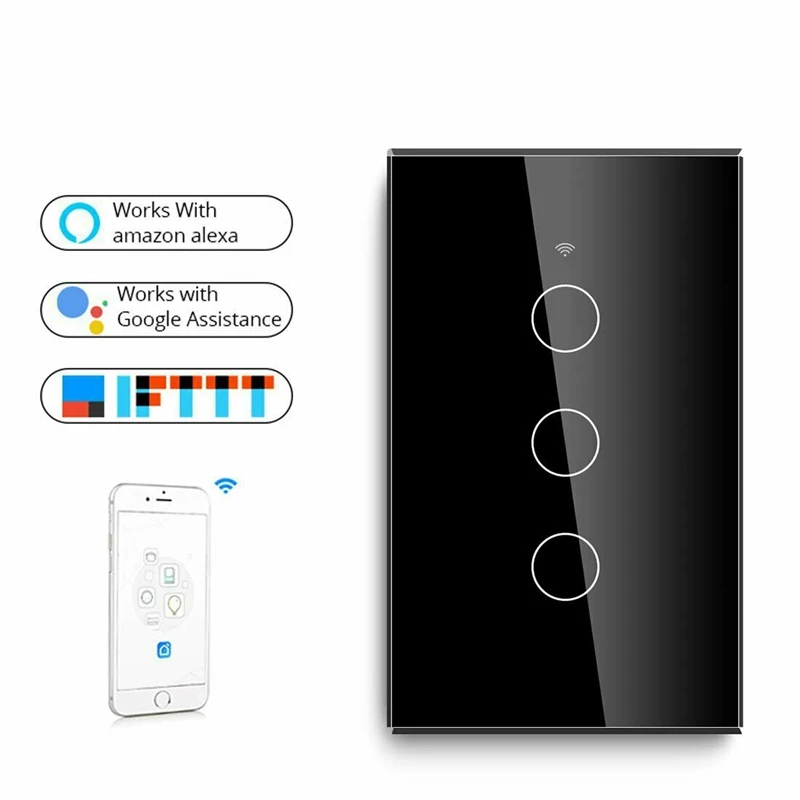 Умный переключатель света с Wi-Fi сенсорная панель для Amazon Alexa Google Home |