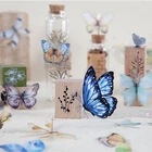 40 шт., зеркальные настенные наклейки в виде бабочек