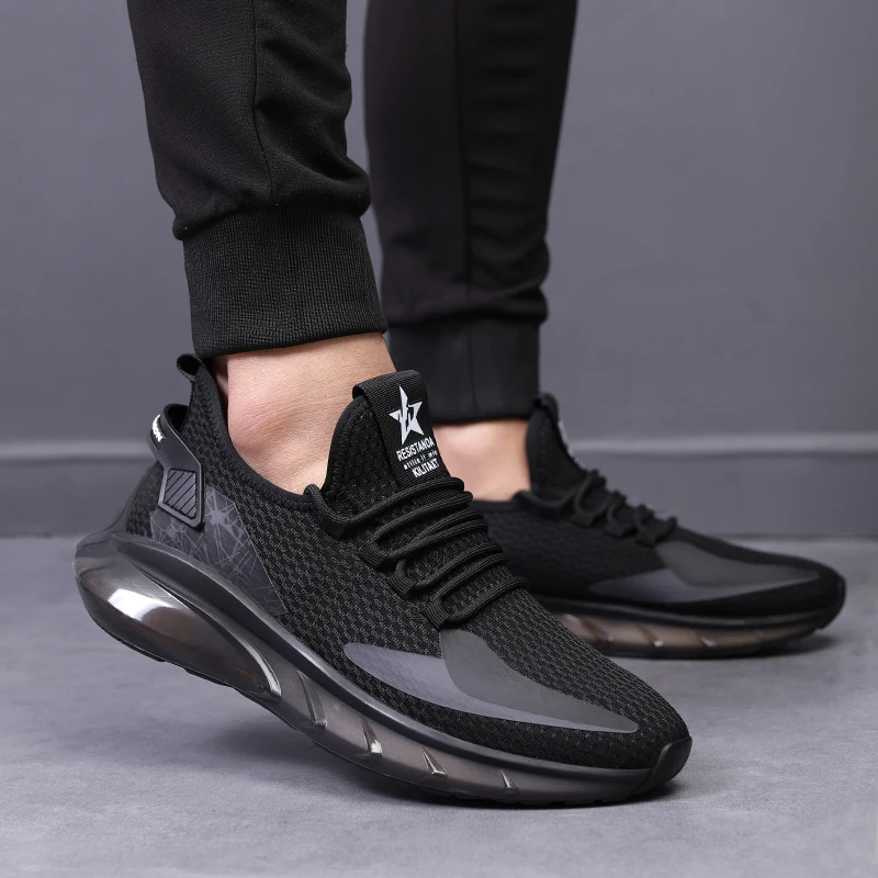 SALUDAS Original Men Running Shoes Outdoor Sport Sneakers Breathable Air Mesh Gym Elastic Knitting Vamp Sport Tennis Shoes