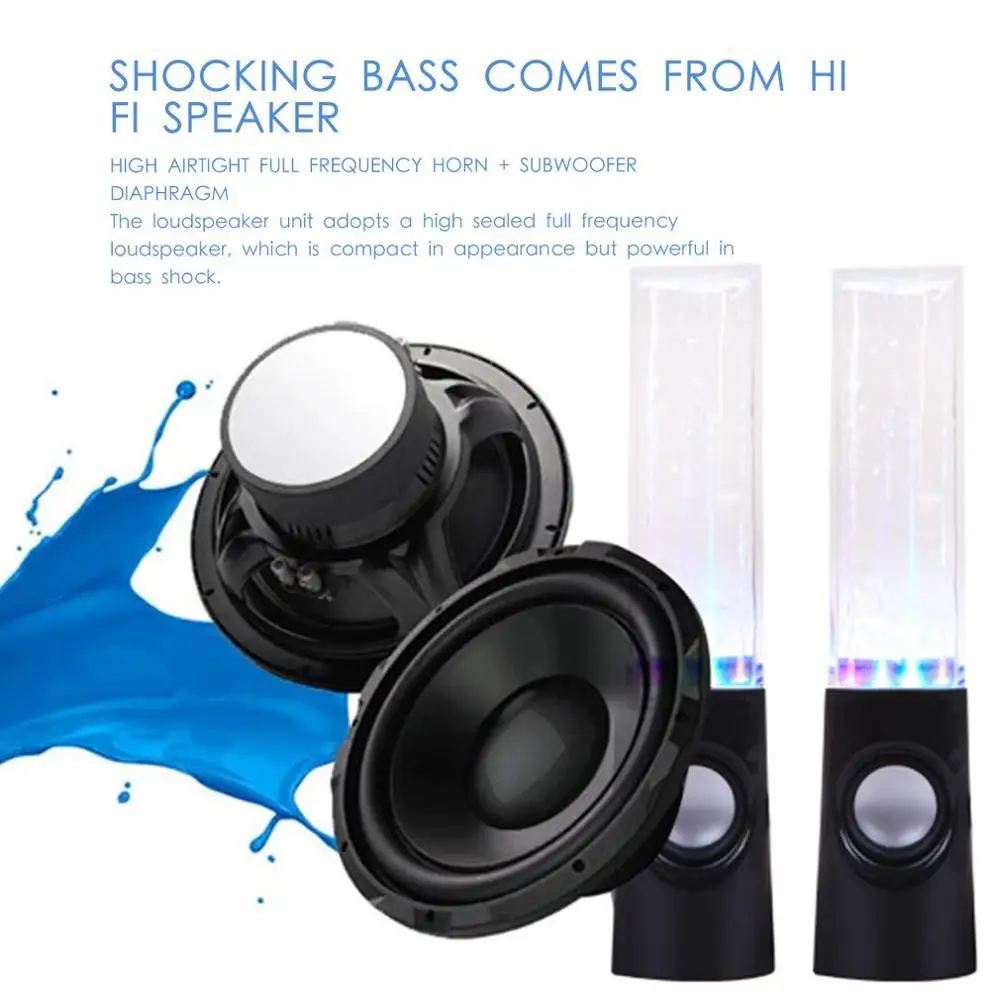 Креативный водный танцевальный динамик музыкальный фонтан звук красочный